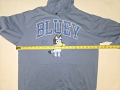 Bluey Adult Hoodie Graphic Unisex M 32/34 Blue