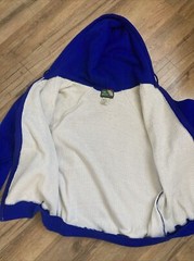 vtg 70s-80s Pine Grove Zip Up Thermal Lined Boxy unisex Hoodie Sweatshirt