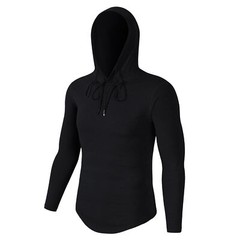 Men Gym Hoodie Hooded Sweatshirt Pullover Dry Cool Thermal Warm Outdoor Running