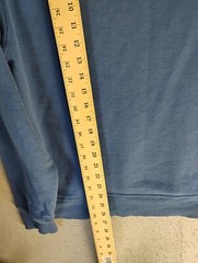 Champion Mens Sweatshirt Medium Blue Hooded Long Sleeve Knit Logo Pullover