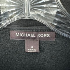 Michael Kors Full Zip Sweatshirt Jacket Mens M Black Minimalist Preppy
