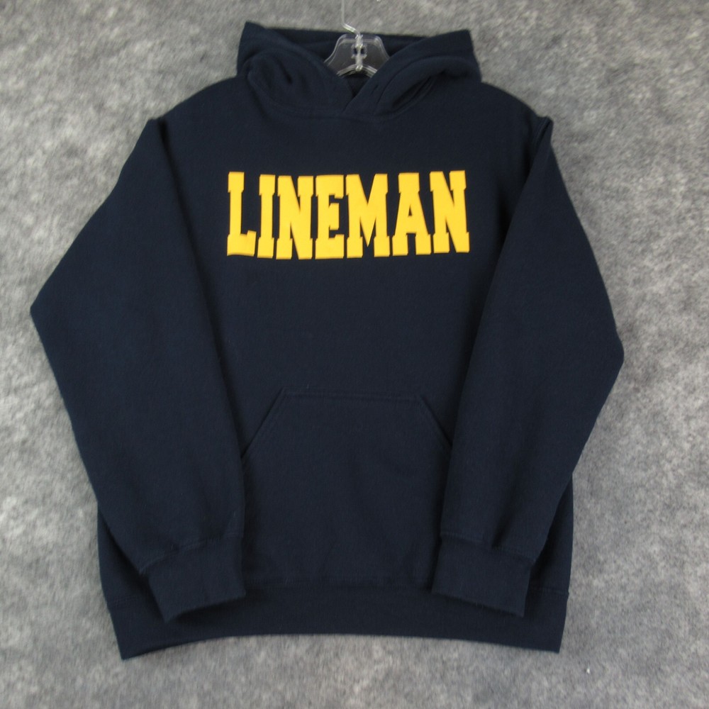 Gildan Hoodie Mens Small Blue Heavy Blend Pullover Football Pocket Activewear