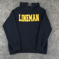 Gildan Hoodie Mens Small Blue Heavy Blend Pullover Football Pocket Activewear