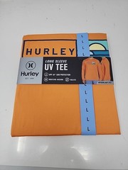 Hurley Men’s Sunny Side Hybrid Stretch Tagless UV T-Shirt L Nectarine