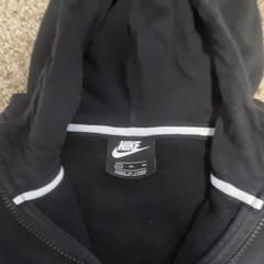 Nike Air Full Zip Fleece Hoodie Colorblock Logo XL Teens Black/Gray