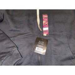 Berkley Jensen Mens Sherpa Lined Hoodie Full Zip Black Sweatshirt XL NWT 284926