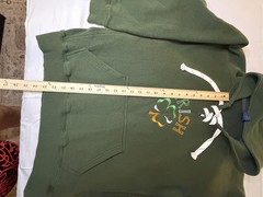 All America Men’s Green Pullover Hoodie L Fleece Irish Embroidered Logo Pockets