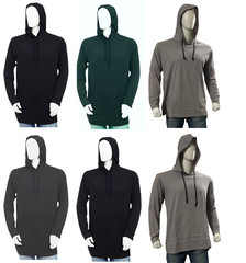 Syllion T Shirt Hoodie, Long sleeve – Big and Tall – Lightweight S to 5XLT