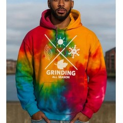 Fenchi Hoodie “Grinding All Season” Hoodie Unisex Bold Tie Dye Rare size Medium