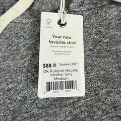 Marine Layer DK Pullover Hoodie Mens Medium Heather Gray Soft Stretch $88 NWT
