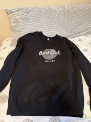 Vintage 90s Hard Rock Cafe Beijing China Sweatshirt black embroidered rare XL