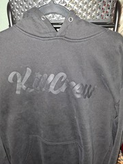 Kill Crew Oversized Lux “Script” Hoodie in Blackout, featuring a tonal script…