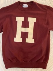 RARE Champion Harvard Big “H” Felt Letter Sweatshirt SMALL Long Sleeve Crew Neck