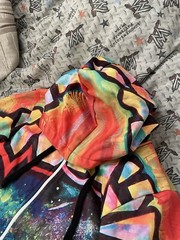 Electro Threads Full Body Suit Hoodie Pants MEDITATING RAFIKI TEEN Size Small