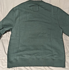 LANVIN Paris Luxury Pullover XL Resortwear Sage Green Palm Tree Sunset Graphic