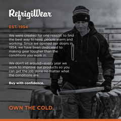 RefrigiWear Men’s PolarForce Sweatshirt Insulated Hoodie with Performance-Flex