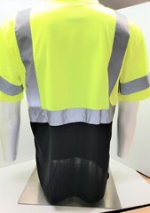 CLASS 3 Short Sleeve Safety Shirt , Polyester Birdeye Mesh