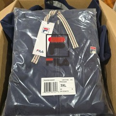 NWT MENS FILA TENCONI BLUE ZIP UP HOODIE JACKET 3XL