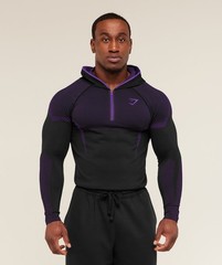 Gymshark Onyx 5.0 Seamless Hoodie Black/Athletic Purple SIZE LARGE – IN HAND!