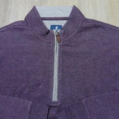JOHNNIE-O Mens M MEDIUM SULLY PULLOVER 1/4 ZIP ROYAL PLUM PURPLE GOLF SWEATSHIRT
