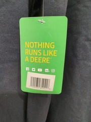 John Deere Pullover Hoodie Sweatshirt Navy Kangaroo Pouch Size Large NWT