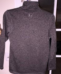 Banded Men’s Heathered Gray 1/4 Zip Mock Neck Sweatshirt M Polyester Knit