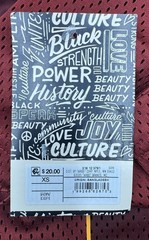Black History Month Adult Jersey XS NWT Brown Together We Rise #19 Graphic Shirt