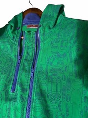 tezuka productions 2003.4.7. Astro Boy Anime Hoodie Green Blue Medium