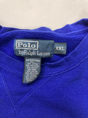 VINTAGE Polo Ralph Lauren Crewneck Sweatshirt Men XXL Royal Blue Pony
