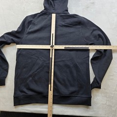 Reebok Identity Fleece Hoodie Mens Medium Black Classic Fit Stacked Logo NEW