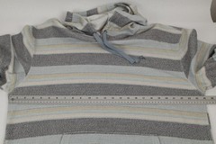 Quiksilver Hoodie Men’s XXL Gray Quarry Striped Pullover Hooded NWT QSM45FT080