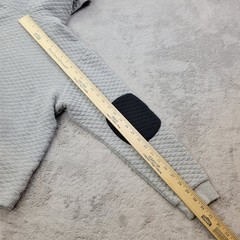 Barstool Sports Hoodie Mens Large Gray Quilted Pullover Pocket Elbow Patches