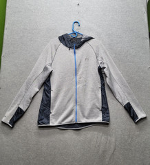 Under Armour Men Sweatshirt XL Gray Fleece Coldgear Gorpcore Zipper Logo Long