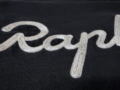 Rapha. Logo Sweatshirt Black Crewneck 100% Cotton Size Large Pullover ~Cycling