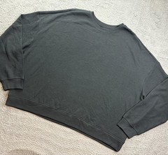 Original Use Sweatshirt Mens XXL Black Waffle Knit Boxy Drop Shoulder NWT