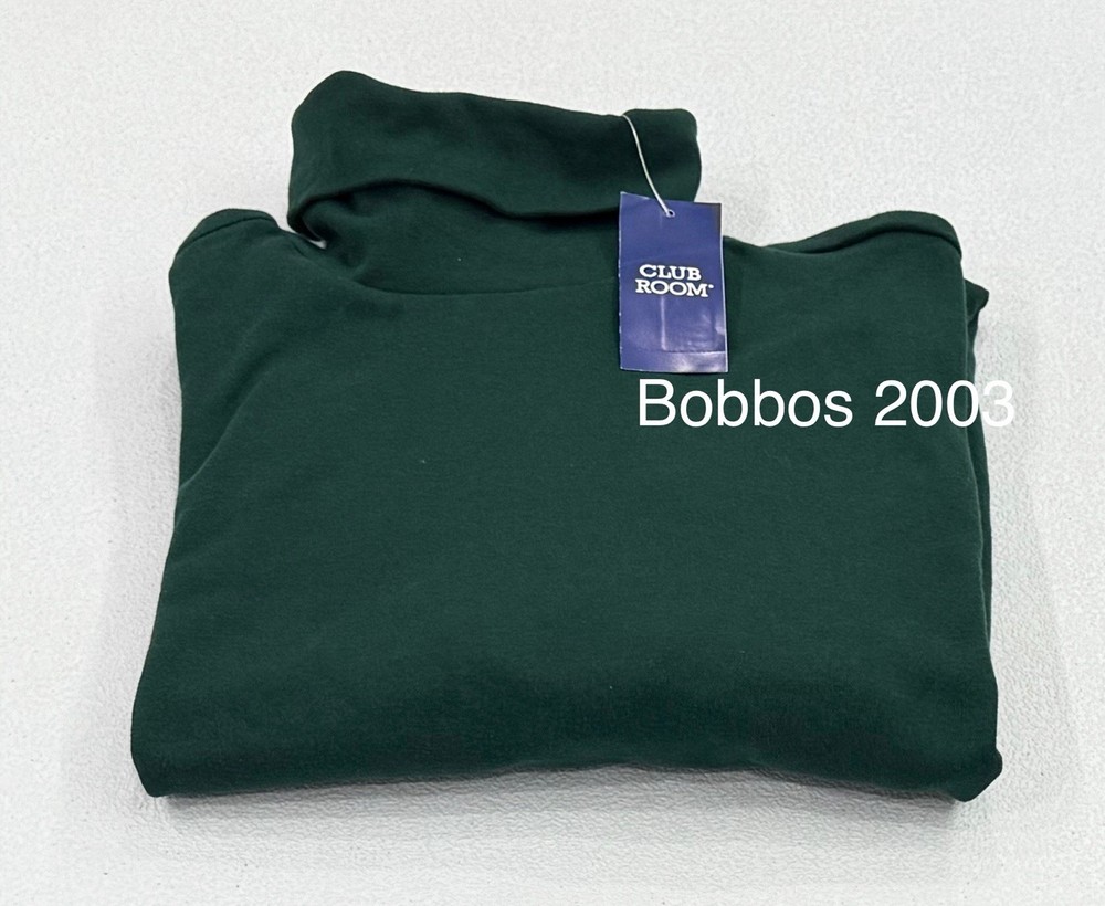 Club Room Men’s Long Sleeve Turtle Neck T-Shirt, Pine Grove(Green), Size L