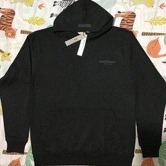 Fear of God Essentials Hoodie Fleece 350 Gsm, Pullover Men’s Black Size Small