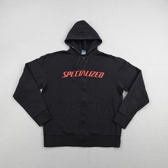 Specialized Hoodie Mens XL Black Cycling MTB Mountain Bike Full Zip Sweatshirt