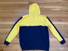 Krisp NYC ALL STARS Mens Colorblock Sweatshirt Hoodie XL Patches Sports Yellow