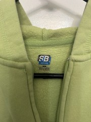 SB Active Green Solid Full-Zip Hooded Hoodie Pockets Men’s Regular Size M