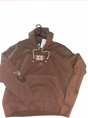 Jordan Cactus Jack Brown Graphic Fleece Pullover Hoodie Men’s XL Pockets