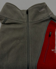 The North Face 1/4 Zip Fleece Deep Red-Gray Lightweight Pullover Men’s LG
