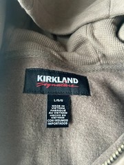 Kirkland Signature Men’s Full Zip Hoodie Regular Fit Brown Size L