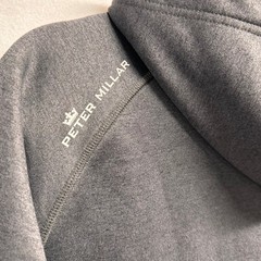Peter Millar Crown Sport Hoodie Mens XL Gray Chicago Golf Club Seal Zip Jacket