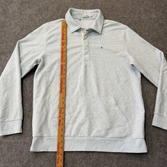 Criquet Heathered Gray Lightweight Collared Polo Sweatshirt Men’s Size Large
