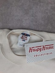 Vintage Krispy Kreme Sweatshirt Size XL Off White Jerzees Promotional y2k NEW