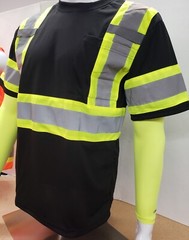 CLASS 3 Short Sleeve Safety Shirt , Polyester Birdeye Mesh