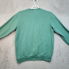 Adidas Sweatshirt Mens Large Green Crewneck Fleece Pullover Small Logo IU8893