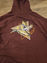 Burlebo Men’s Fleece Pintail Triangle Duck Maroon Hoodie Sz. XL NEW