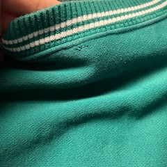 Champion Reverse Weave Men’s Sweatshirt Size S Green Round Neck Patch Logo